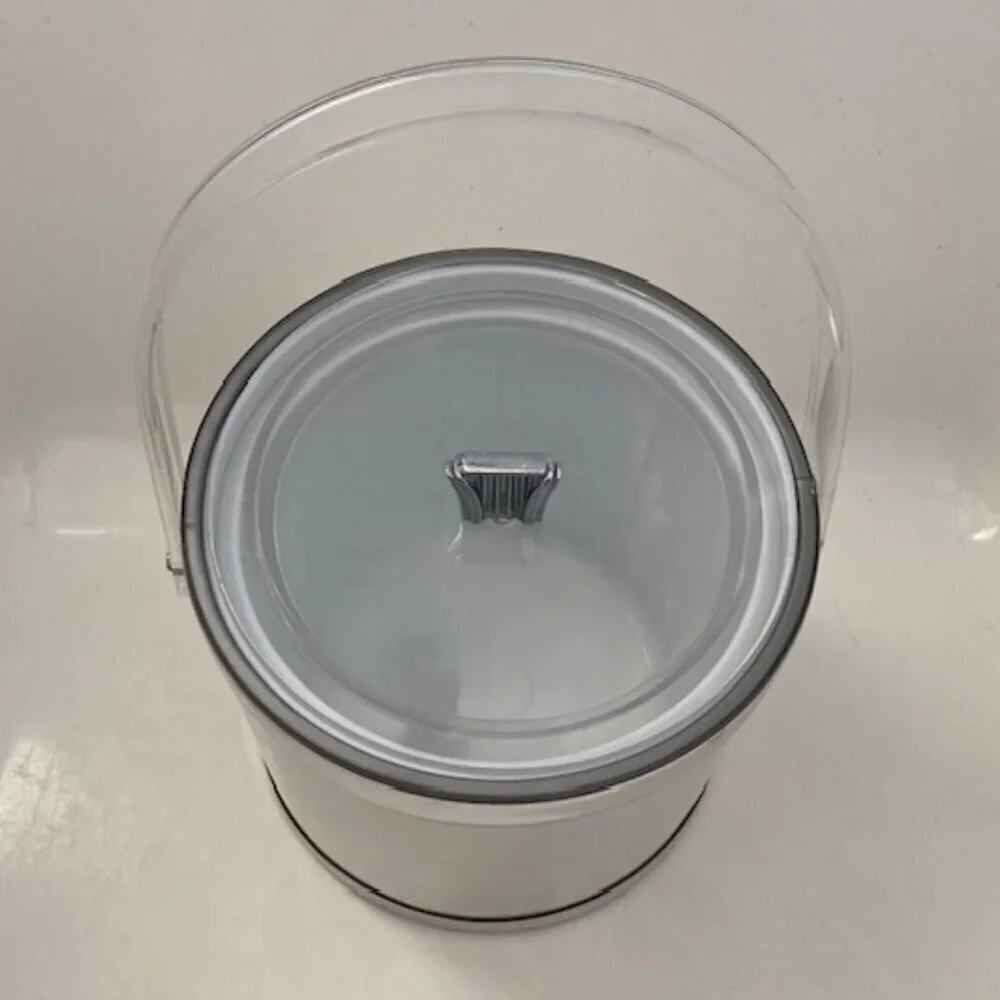 VINTAGE Georges Briard Brushed Silver Acrylic Barware Ice Bucket